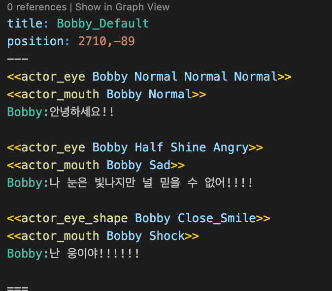 Testing facial expressions

<a href="/YarnSpinnerTool/">Yarn Spinner</a>  has made it really easy for our scenario writer to try out different looks quickly.

#indiegame #IndieGameDev #indiegames #gamedev