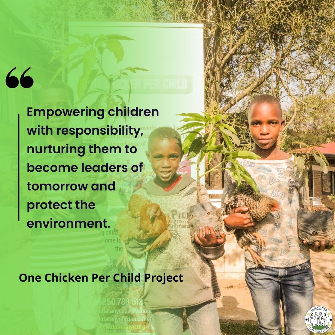 DufatanyeOrg's tweet photo. Today, we distributed chickens &amp; fruit tree seedlings to 60 children in the #OneChickenPerChild project!🌱 Empowering future leaders to fight poverty &amp; protect the environment. Join us on https://t.co/mrMkuxwqck💚 #JoinTogether #FightPoverty @NyanzaDistrict @RoyalNyanza https://t.co/iWL5wlZ2zD