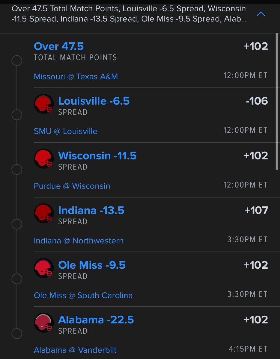 Doverbets's tweet image. CFB SATURDAY 

here’s what we’re on today. Straight bet them all and a sprinkle on the parlay