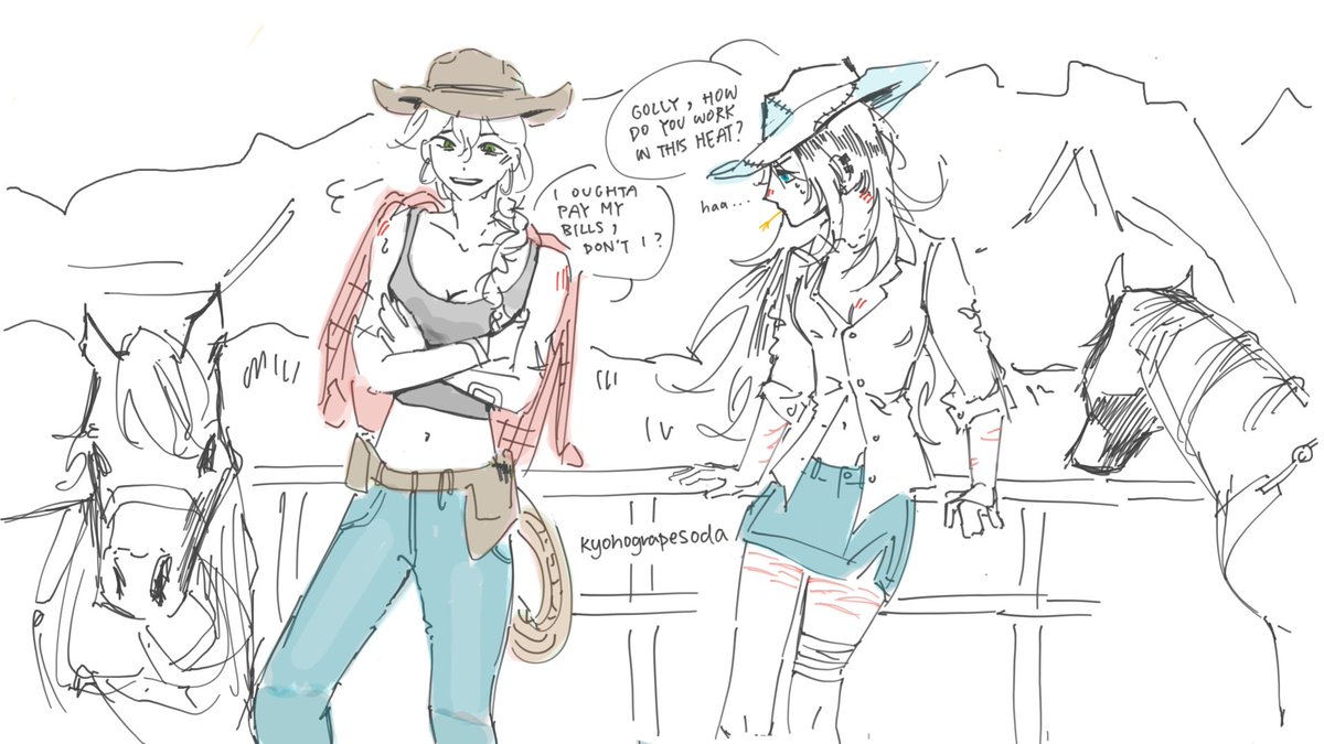 kyohograpesoda's tweet photo. welcome back to another edition of 'how niche can a class of 09 artist get?' kellycole cowboy au hello #classof09 https://t.co/0O4ACH98F1