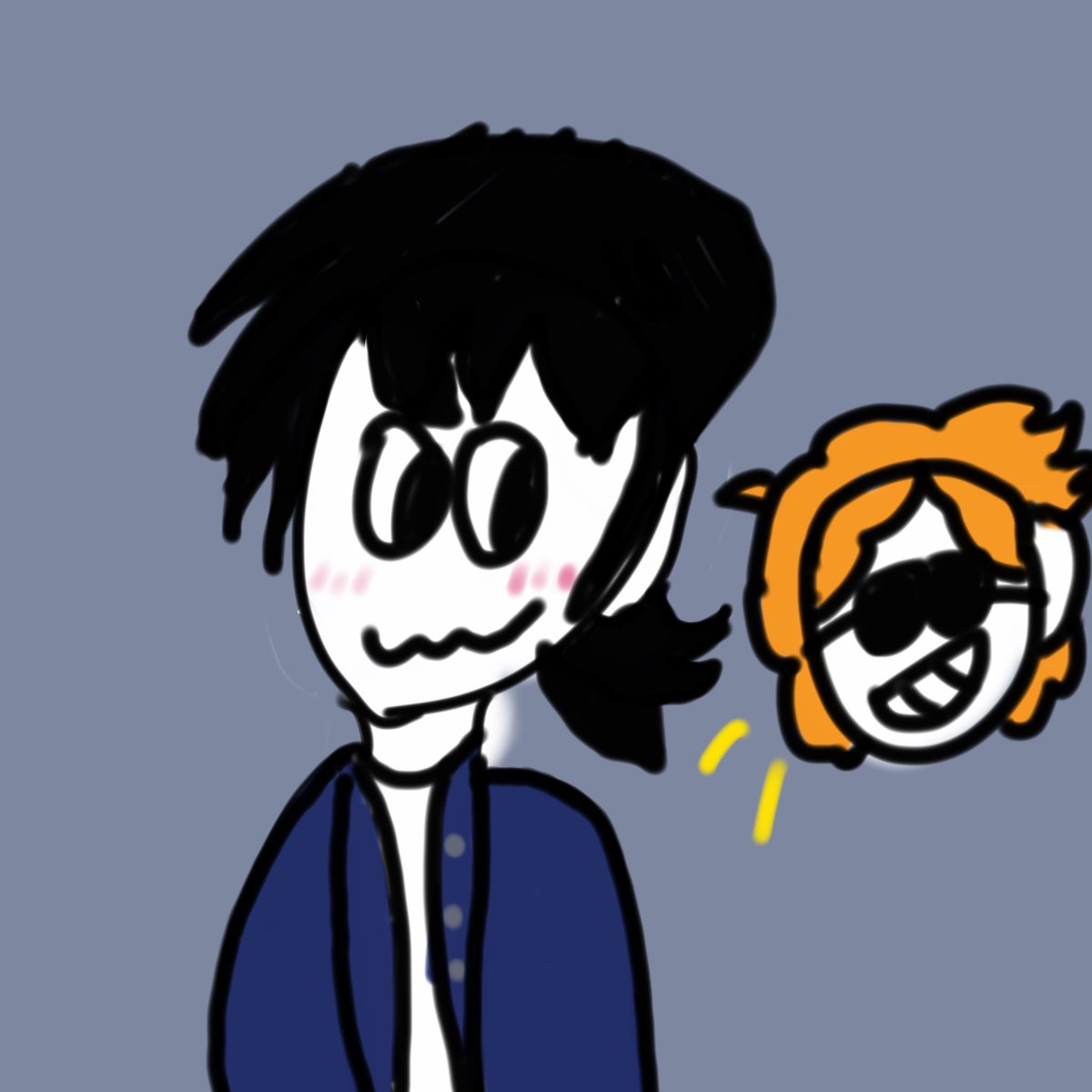 TheKaztana's tweet photo. Day 5: For our rarepair we have... CAPSHOTTT! Shotgun stole Captain's glasses to try them on, and boy did that make him blush..
#spookymonth #spookymonthcaptain
#spookymonthshotgunman
#capshot
#SpookyMonthInktober https://t.co/qkS0uvwzD5