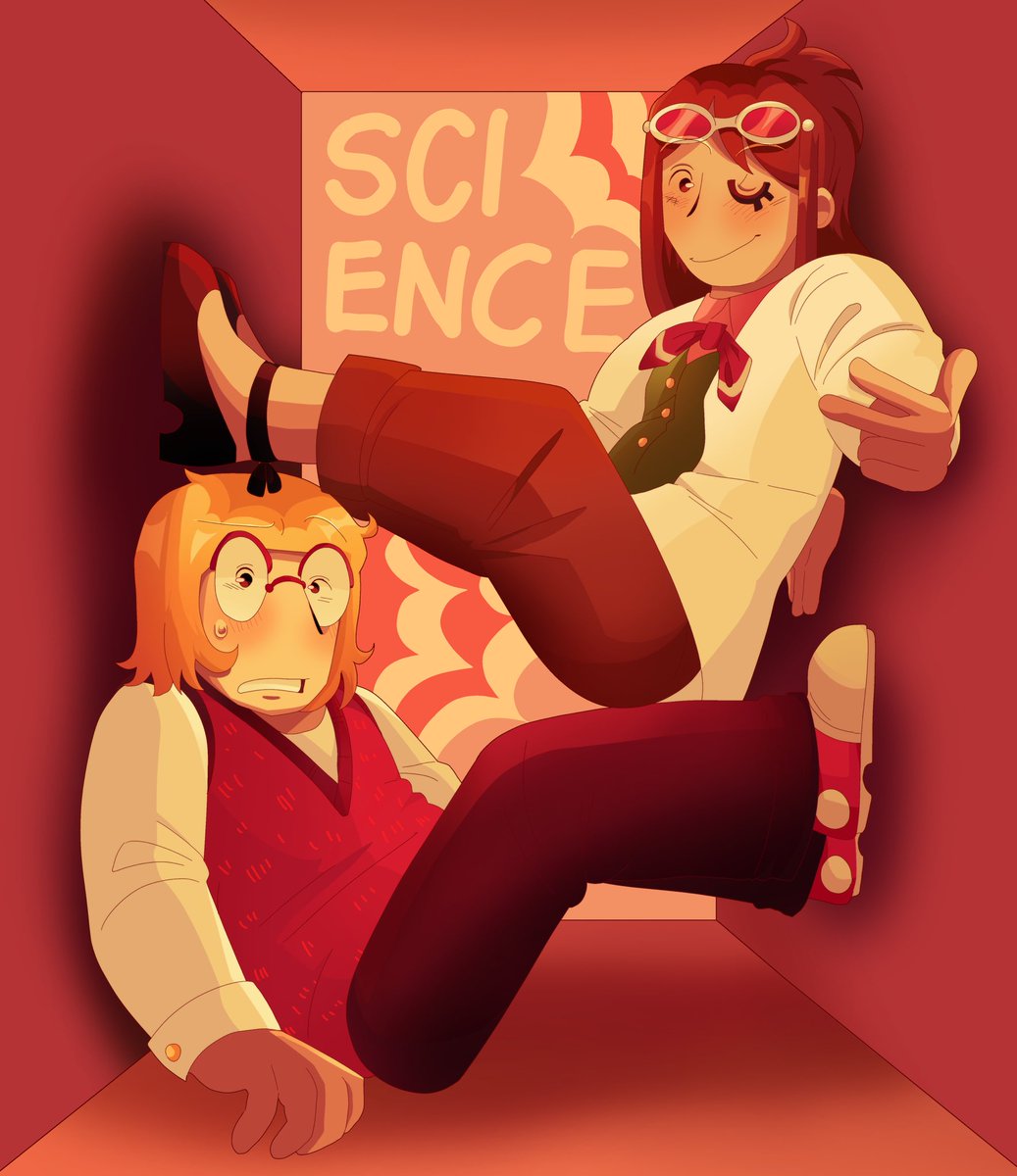 SAIGOKUMOTA's tweet photo. day 5
two scientists
#daveandmuko #mukossciencelab #aceattorney #dnbtober https://t.co/SNs9QvX8Tb