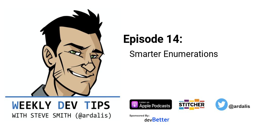 weeklydevtips's tweet image. Weekly Dev Tips:
Smarter Enumerations bit.ly/3SQzOJR
#SoftwareDevelopment #WeeklyDevTips