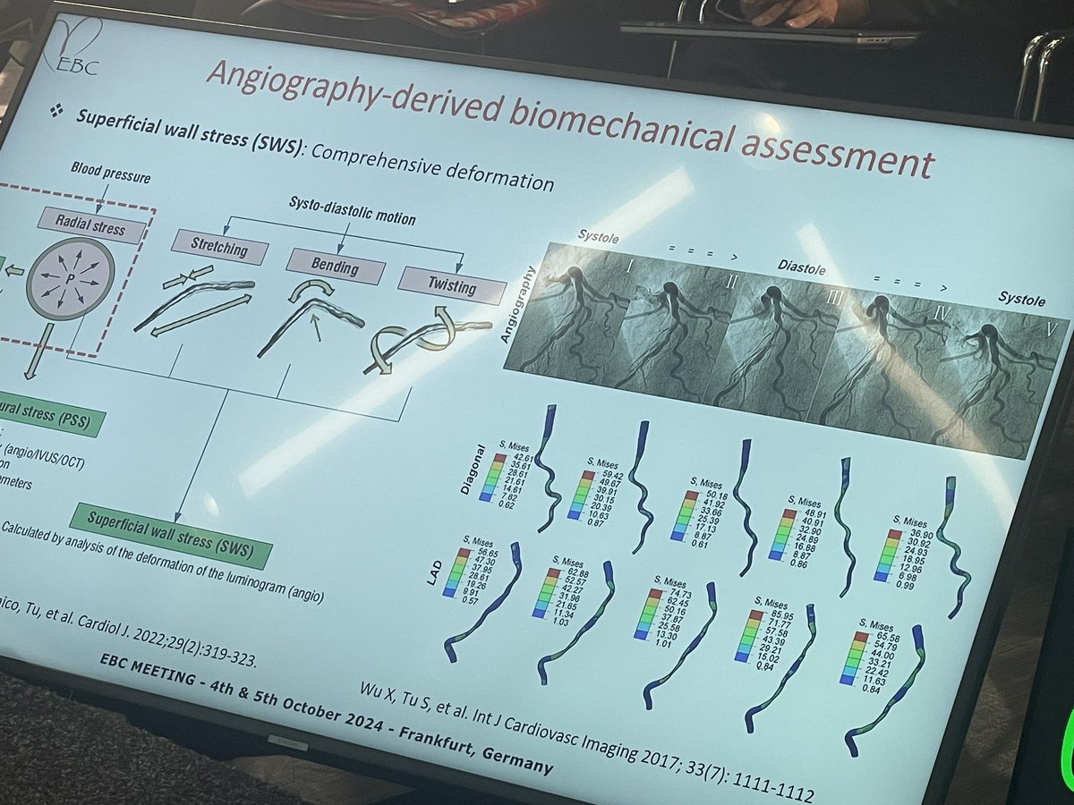 Angiography-derived FFR, multimodality imaging &amp; AI to improve outcomes in bifurcation stenting. New data coming that still need to demonstrate it’s impact in clinical practice #EBC2024 <a href="/BifurcationClub/">European Bifurcation Club</a> <a href="/GoranEBC/">Goran Stankovic, MD, PhD</a>