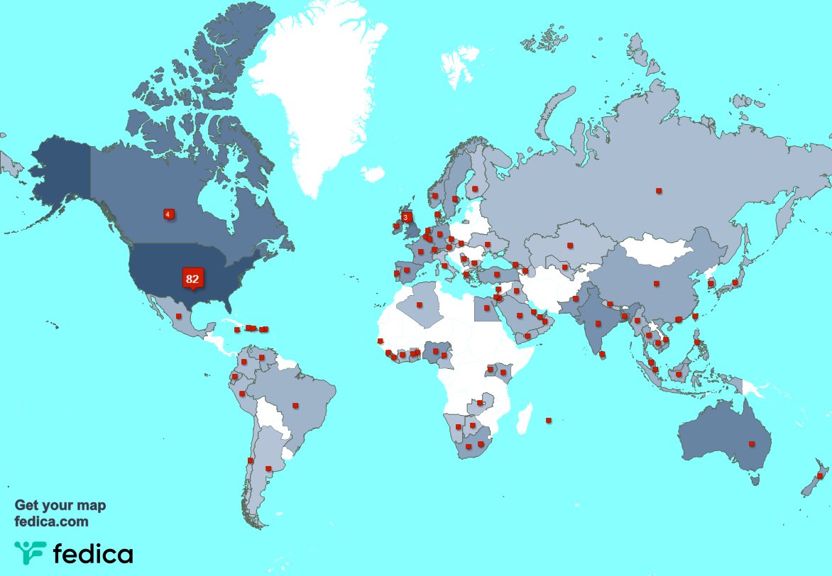 I have 4 new followers from Thailand, and more last week. See fedica.com/!mgcjusa