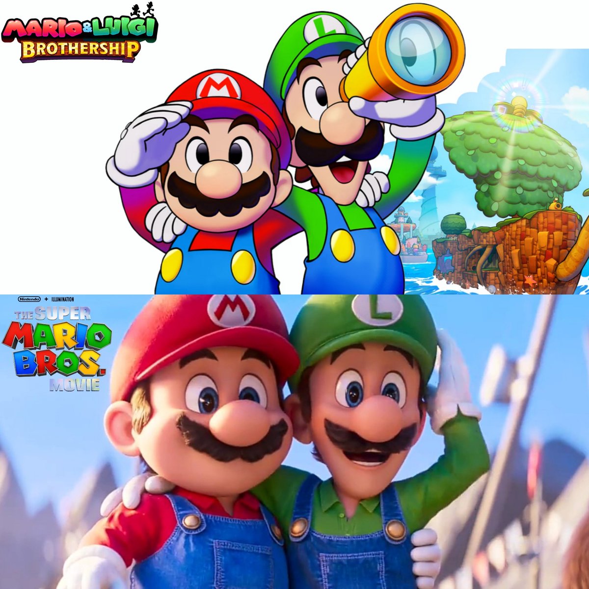 AcpLrp310's tweet photo. ❤️💚Mario &amp; Luigi Brothership Side-Hug Reference🫂💫 

#Mario #Luigi #SideHug 
#MarioandLuigiBrothership #MarioandLuigi 
#SuperMarioBrosMovie #SuperMario 
#NintendoSwitch #Nintendo #illumination 
#Reference #Comparison #Edit https://t.co/cpUJzOlrBV