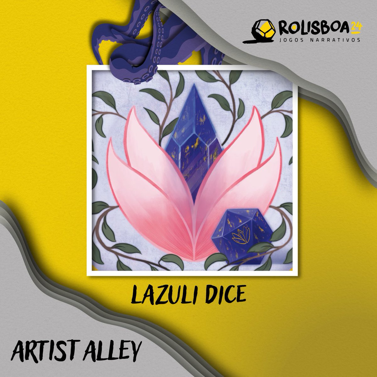 rolisboa's tweet photo. Caros aventureiros, @lazulidice estreia-se na artist-alley da Rolisboa!
#rolisboa #rlx #blx #artistalley #lazulidice https://t.co/wu7LQvSTHh