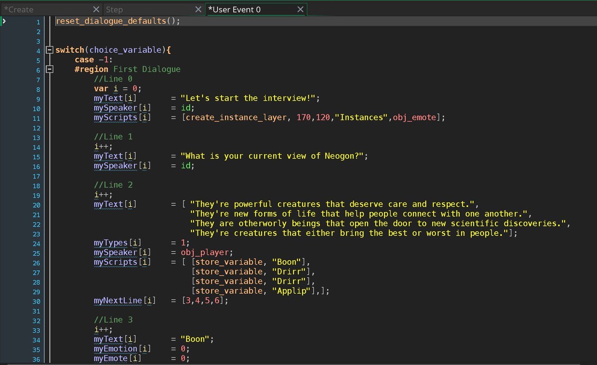 oRNGishGames's tweet image. Anyone else modeling your choice dialogue on @friendly_cosmo &apos;s dialogue system? It&apos;s ridiculously thorough and easy to integrate and expand upon. Thanks Cosmo! Stick around to see it in action. #gamemakerstudio #gamemaker #madewithgamemaker #GameMakerStudio2 #screenshotsaturday