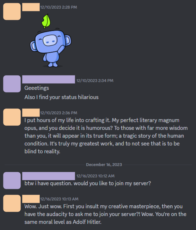 DramaticDiscord's tweet image. submitted by anonymous