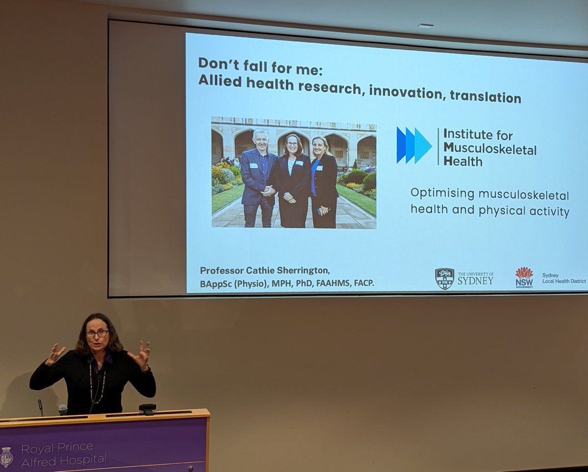 Institute for Musculoskeletal Health (@msk_health) on Twitter photo "Don't fall for me". A wonderful presentation from <a href="/CathieSherr/">Prof Cathie Sherrington</a> at the IMH weekly seminar. We will endeavour not to fall for you, but we're only human... "Don't fall for me". A wonderful presentation from <a href="/CathieSherr/">Prof Cathie Sherrington</a> at the IMH weekly seminar. We will endeavour not to fall for you, but we're only human...