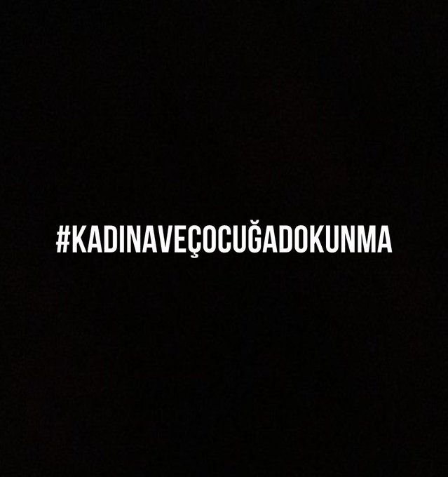 Gençler üşenmeyip herkes bu twit altına #KadınaVeÇocuğaDokunma yazabilir mi