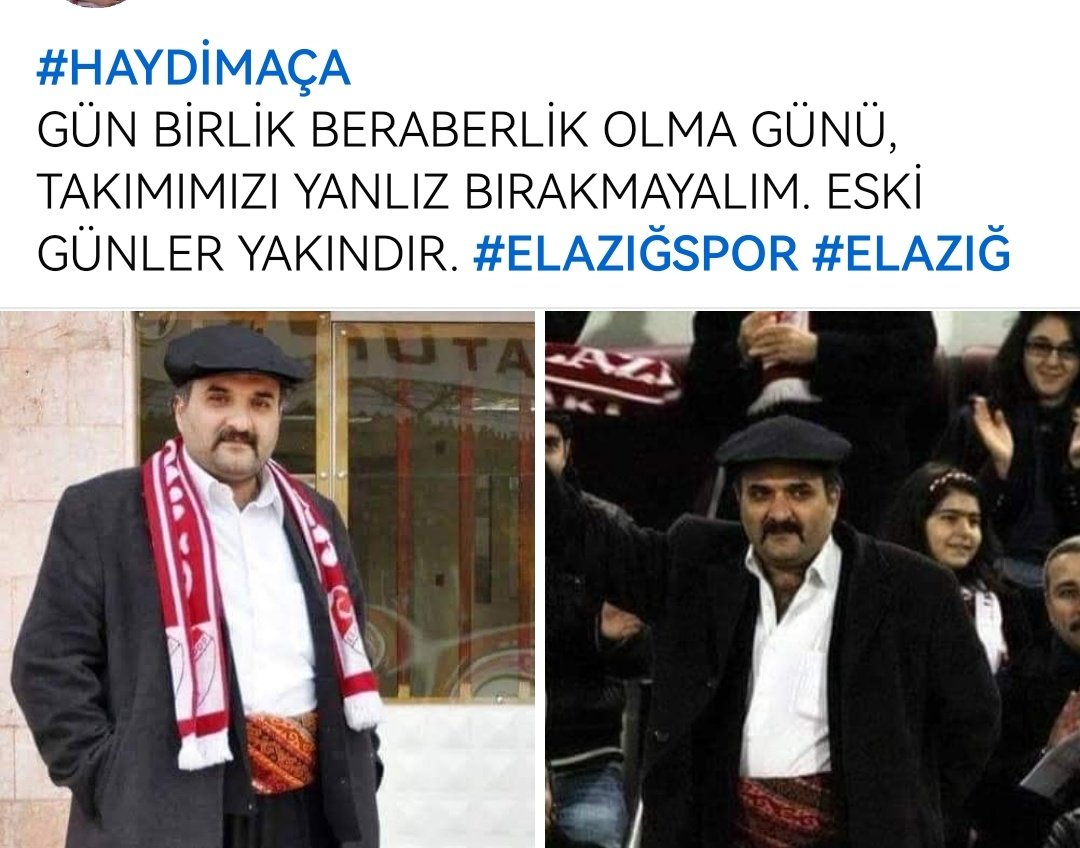 Vural BAYGELDİ (@vuralbaygeldi) on Twitter photo Haydi elazığlılar bizbize yeteriz. Bu takımı bu YÖNETİMİ yanlız BIRAKMAYALIM. <a href="/elazigspororgtr/">Çimentaş Elazığspor</a> <a href="/sondakika23/">Son Dakika 23 - Elazığ Haber</a> <a href="/erolkeles23/">Erol Keleş</a> <a href="/ejderacikkapi/">Ejder AÇIKKAPI🇹🇷</a> <a href="/gurselerol62/">Gürsel Erol</a> <a href="/elazig_valiligi/">T.C. Elazığ Valiliği</a> <a href="/OgnTemizkanoglu/">Ogün Temizkanoglu</a> <a href="/10ardaguler/">Arda Güler</a> Haydi elazığlılar bizbize yeteriz. Bu takımı bu YÖNETİMİ yanlız BIRAKMAYALIM. <a href="/elazigspororgtr/">Çimentaş Elazığspor</a> <a href="/sondakika23/">Son Dakika 23 - Elazığ Haber</a> <a href="/erolkeles23/">Erol Keleş</a> <a href="/ejderacikkapi/">Ejder AÇIKKAPI🇹🇷</a> <a href="/gurselerol62/">Gürsel Erol</a> <a href="/elazig_valiligi/">T.C. Elazığ Valiliği</a> <a href="/OgnTemizkanoglu/">Ogün Temizkanoglu</a> <a href="/10ardaguler/">Arda Güler</a>