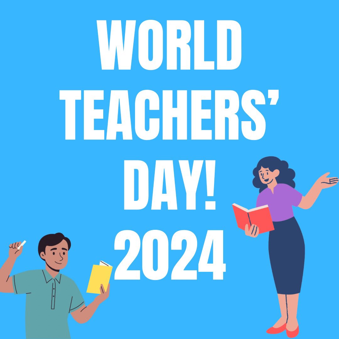 Happy World Teachers’ Day 2024! 🌍🧑‍🏫📚

Celebrating all of the wonderful teachers in the world making a difference to children’s lives every day! 

#worldteachersday #MBITT #SCITT #primaryeducation #getintoteaching #initalteachertraining