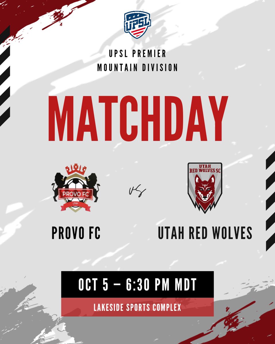 UTRedWolvesSC's tweet image. UPSL match tonight in Orem.

Up The Wolves 🐺 ⚽️

#RedWolves #PathToPro #Academy #UPSL #utahredwolves #DaleRedWolves #DefendTheDen #everygamecounts #PackTheDen