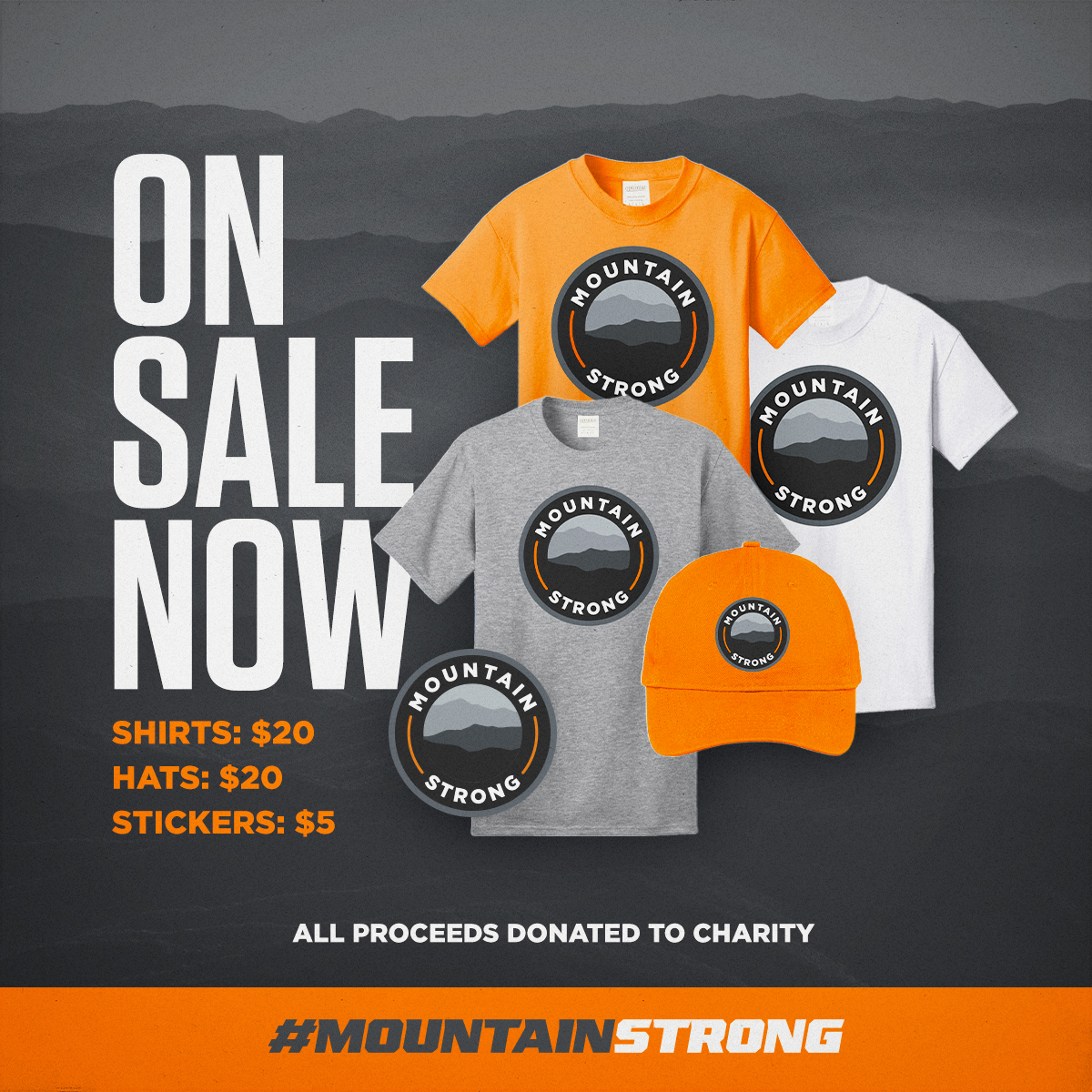 We are #MountainStrong.

Shop exclusive merch to support disaster-relief efforts:

VolShop » 1tn.co/47VYcQc
Alumni Hall » 1tn.co/3XWYoKk

Also available in-store starting Tuesday, Oct. 8