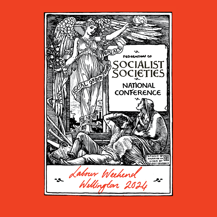 WSS_Aotearoa's tweet photo. The Wellington Socialist Society is pleased to announce the final programme for the Second New Zealand Federation of Socialist Societies National Conference - Labour Weekend 2024. Please find the programme in this thread. https://t.co/V1mPzvNRBY