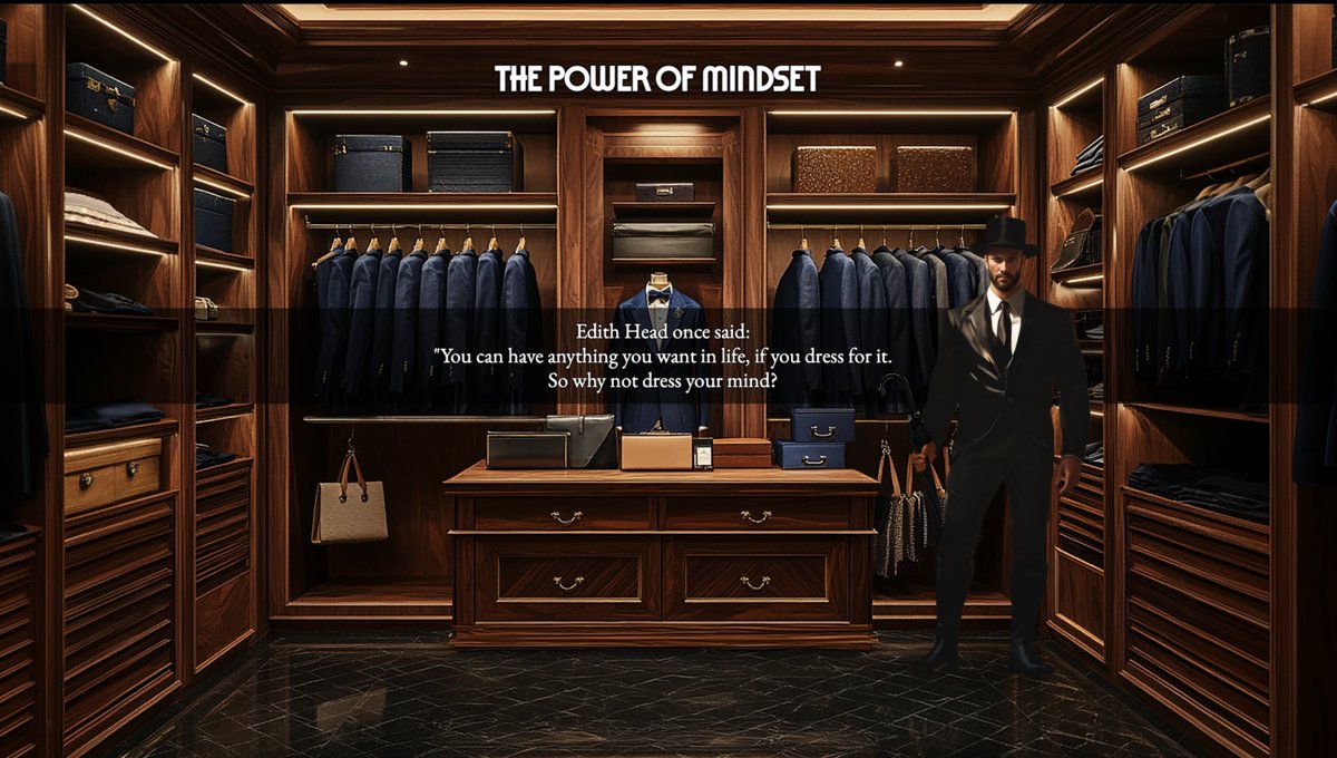Wealth_Project_'s tweet image. Drawing comparisons between suiting up 🎩 and suiting up your mind🧠 by learning about growth mindset.  #mindset #WealthProject