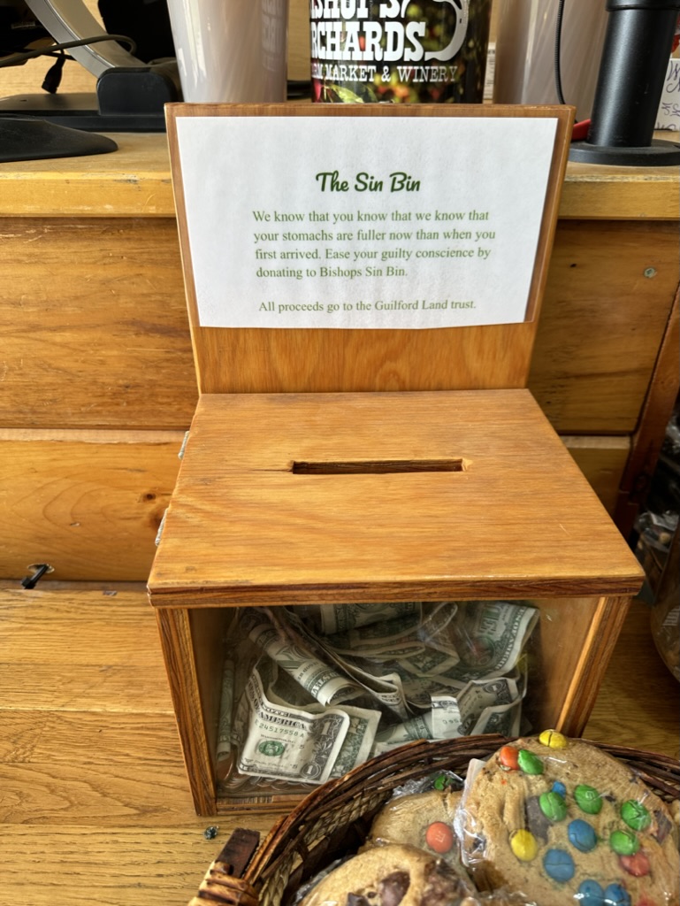 Possibly the most theological aspect of apple picking...the sin bin