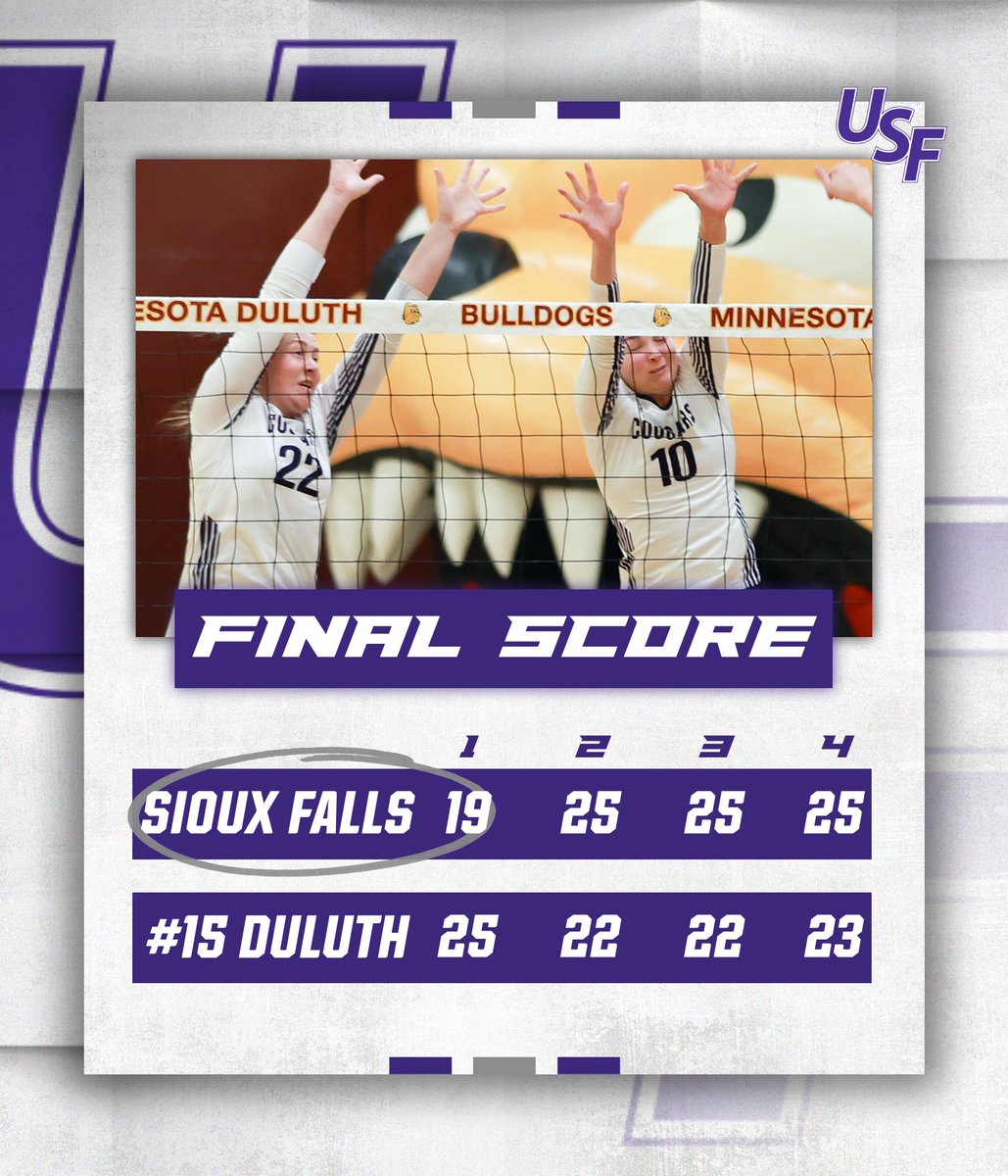BIG WIN FOR THE COO!

USF upsets #15 Minnesota Duluth on the road!

#CooFalls | #CooFam