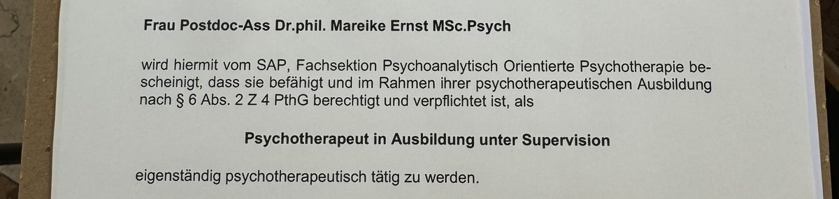 austrian priorities: all your titles ✅ using the correctly gendered version of your job ❌ in any case, again one step closer to (one day) finishing training…