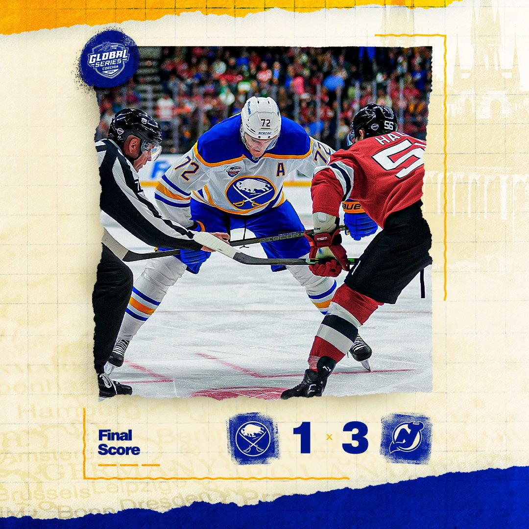 BuffaloSabres's tweet photo. The final score from Prague. 

#LetsGoBuffalo | #NHLGlobalSeries https://t.co/NbnRzpJwAp