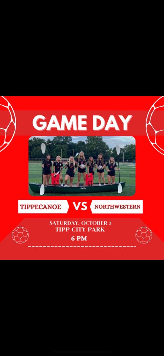 TippGirlsSoccer's tweet photo. π¨SENIOR NIGHTπ¨
Join us today as we honor our 7 great seniors. Varsity only contest that kicks off at 6:00pm. Be sure to get there early as Senior Night festivities begin around 5:20pm.
Looking forward to a great night with a great group of girls. #HornsUp #TippPride https://t.co/oEk2iCjyea