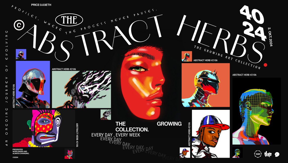 ART DROP
week 40 / 2024

ABSTRACT HERBS 🌱

Herbs Spaces 🎙️ - 4PM CET this week
Art Drop - 6PM CET