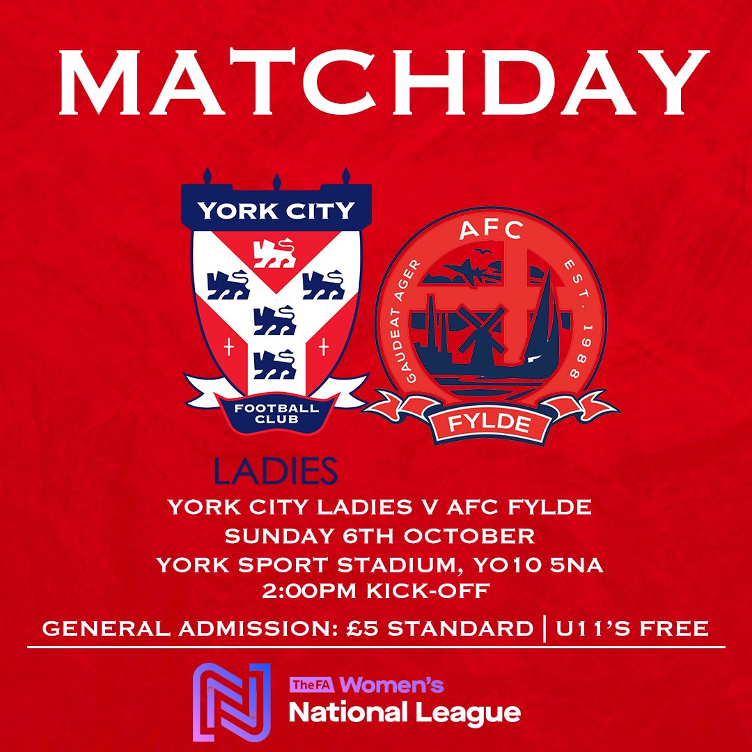 YorkCityLFC's tweet image. Looking to return to winning ways! 🙌

IT'S MATCHDAY!

#YCLFC #MinsterBelles