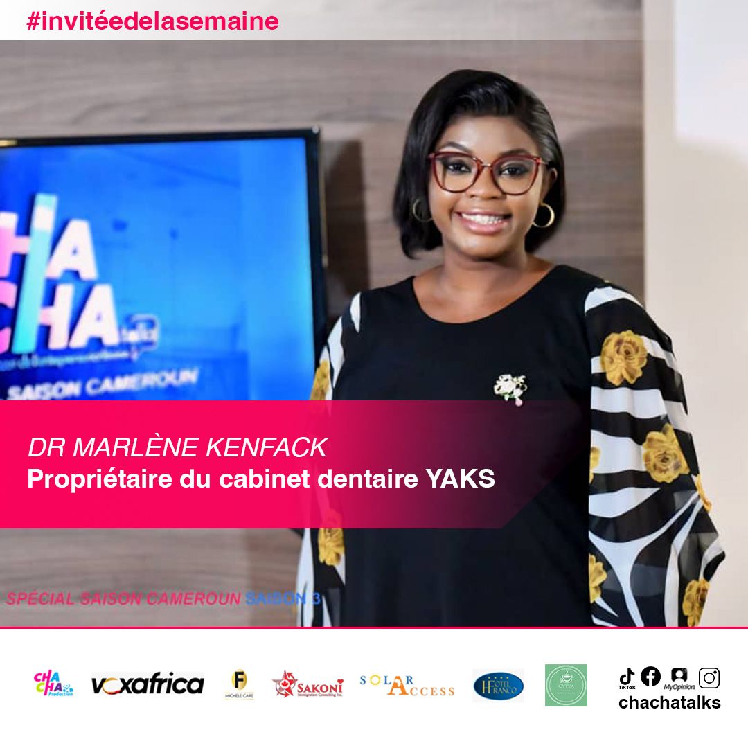 voxafrica's tweet photo. 📺 RDV TV | #CHACHATALKS
🔊🔊🔊 Bonne semaine! La "Spécial Chacha Talks Cameroun " continue ce lundi 07 octobre sur Voxafrica avec notre 4e invitée de la saison, 𝐃𝐫 𝐌𝐚𝐫𝐥𝐞̀𝐧𝐞 𝐊𝐞𝐧𝐟𝐚𝐜𝐤, 𝐦𝐞́𝐝𝐞𝐜𝐢𝐧, 𝐜𝐡𝐢𝐫𝐮𝐫𝐠𝐢𝐞𝐧𝐧𝐞 𝐝𝐞𝐧𝐭𝐚𝐢𝐫𝐞.
#Voxafrica https://t.co/6imfFTKiyJ