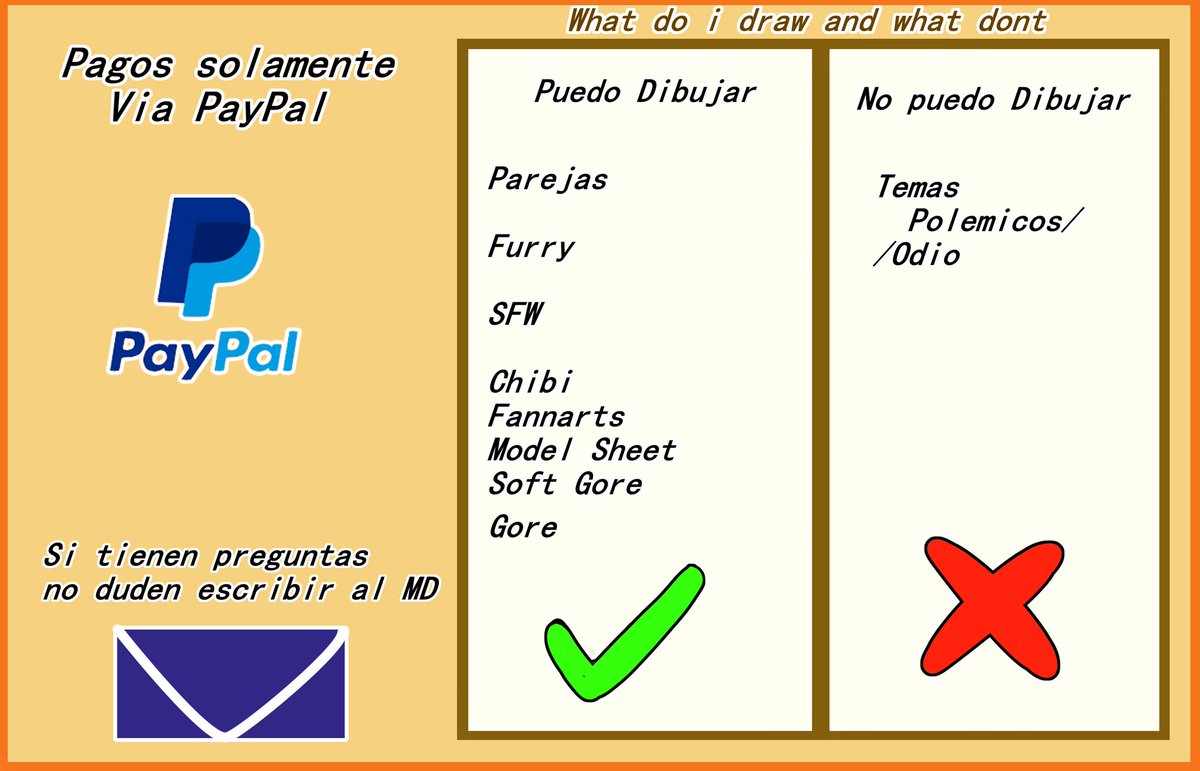 ✧⁠*⁠。COMISIONES ABIERTAS//
// COMMISSIONS OPEN✧⁠*
En mi cuenta encontrarán más estilos ✨🫶✨ 

Si están interesados en una comisión  o  tienen preguntas 
Pueden preguntar Vía 
              MD / DM

Pago solo vía Paypal+