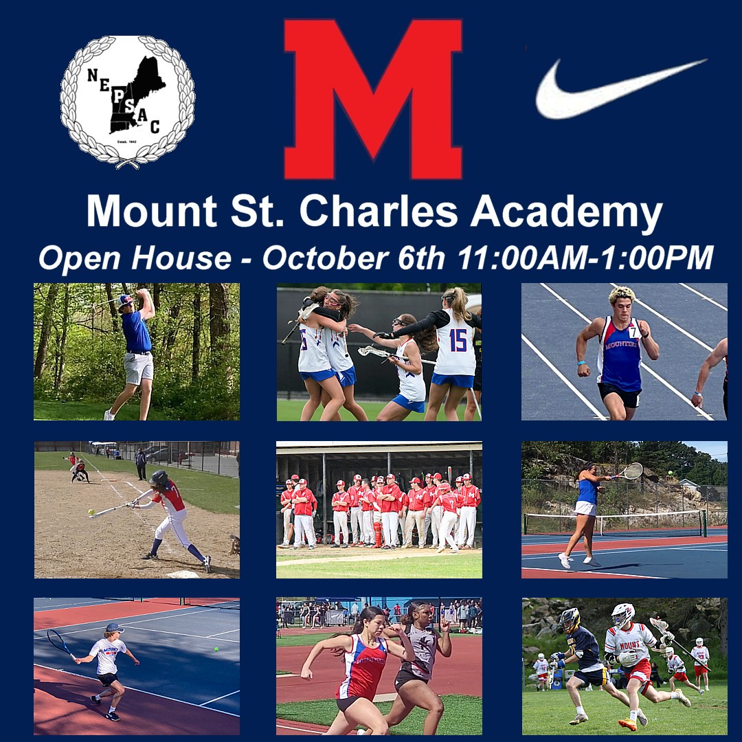 Tomorrow Mount St. Charles is hosting its Open House from 11:00-1:00pm, we invite you to tour our campus, talk with students, staff, faculty and our athletics coaches to learn more about the range of opportunities available to students at Mount! mountsaintcharles.org/open-house