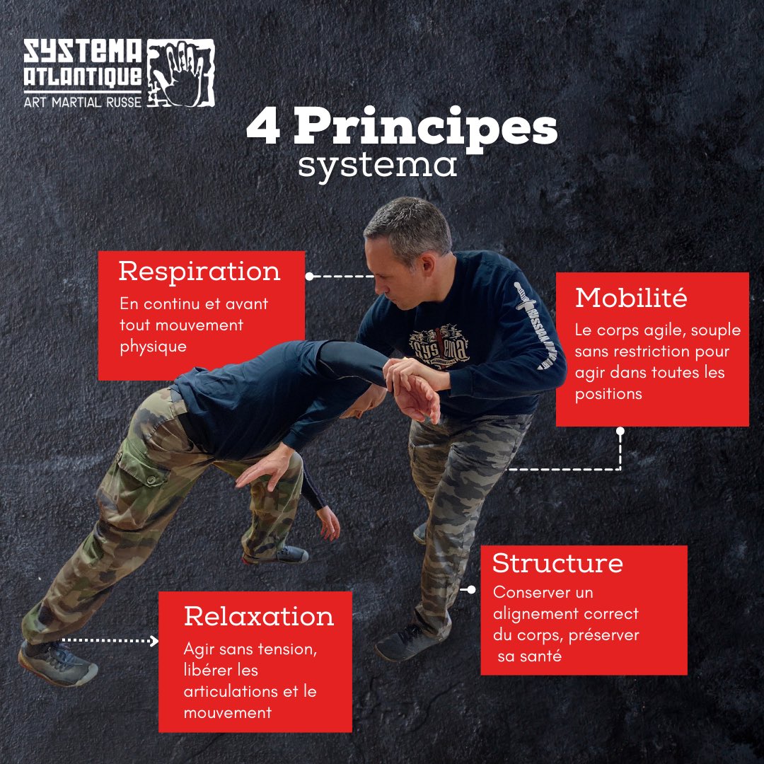 SystemAtlantic's tweet image. 🙌 résumé des Principes de base du Systema.

🔺 Dans nos cours, ces principes sont étudiés et travaillés au travers de nombreux exercices et mises en situation pour construire des bases solides.

🌐systema-atlantique.fr