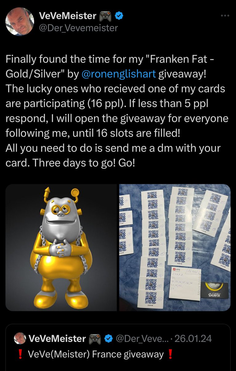 Giveaway time!

I did something similar in France, but heeey, check this out, VeVe is pitching in this time!

It's a live event and some of the small but feisty VeVeFam German speaking community members are attending the yearly #SeptemBEERfest, thank you <a href="/metabrewsociety/">MetaBrewSociety</a> once