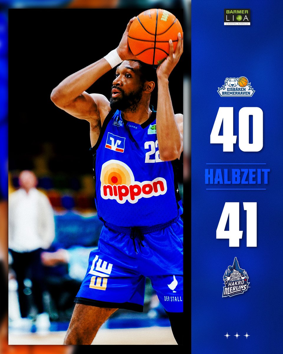 ⏸️ in Bremerhaven. In einem engen und umkämpften Spiel gehen wir mit einer knappen Führung in die Kabinen.

Kämpfen, Jungs!