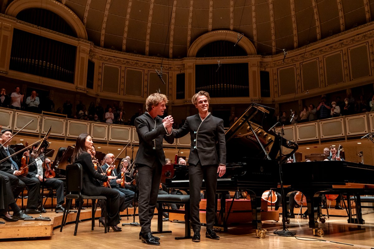 Chicago Symphony Orchestra (@chicagosymphony) on Twitter photo Pianists and brothers Lucas and Arthur Jussen enchanted the audience in their CSO debut at Friday’s matinee performance of Mozart’s exuberant Concerto for Two Pianos, led from the podium by the esteemed Christoph Eschenbach. <a href="/JussenOfficial/">Lucas Arthur Jussen</a>
📷: <a href="/toddrphoto/">Todd Rosenberg</a> Pianists and brothers Lucas and Arthur Jussen enchanted the audience in their CSO debut at Friday’s matinee performance of Mozart’s exuberant Concerto for Two Pianos, led from the podium by the esteemed Christoph Eschenbach. <a href="/JussenOfficial/">Lucas Arthur Jussen</a>
📷: <a href="/toddrphoto/">Todd Rosenberg</a>