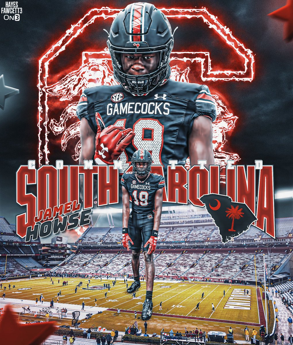 BREAKING: Four-Star TE Jamel Howse (2026) has Committed to South Carolina, he tells me for <a href="/on3recruits/">Follow @Rivals</a>

The 6’4 215 TE from Newberry, SC chose the Gamecocks over Virginia Tech, Louisville, &amp; Cincinnati 

“I’m home”

on3.com/db/jamel-howse…