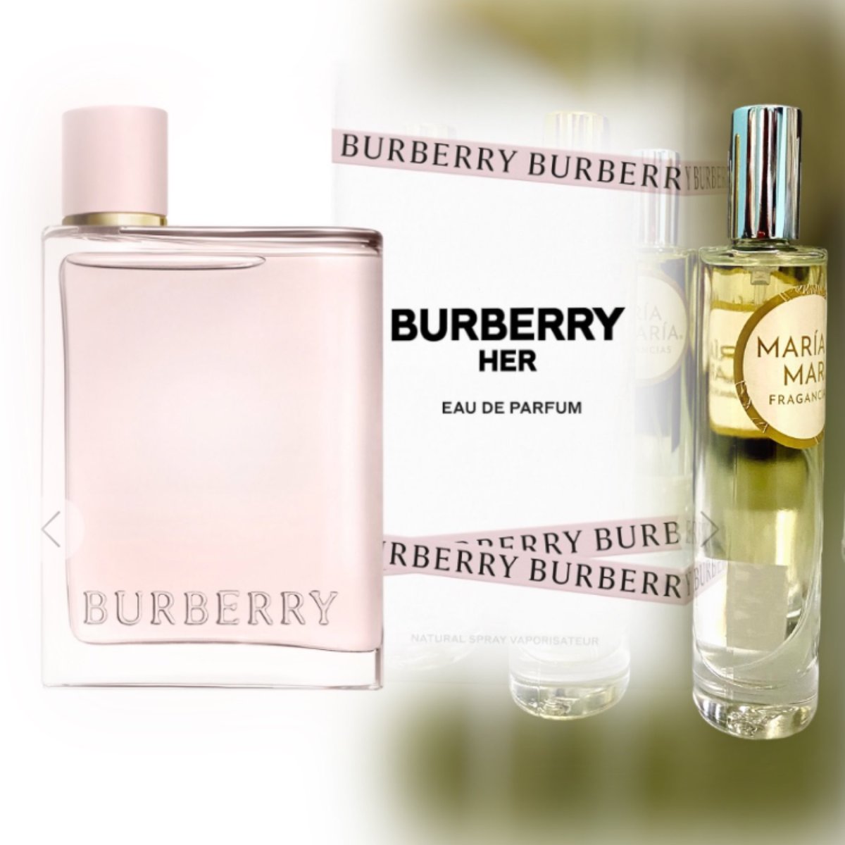 RogerZaga's tweet photo. María María Fragancias Un concepto de perfumes Dupe que te encantará !!! #Prada #CarolinaHerrera #Burberry #Gucci #Versace #pacoRabanne y más https://t.co/NT9Q9SCZNK
