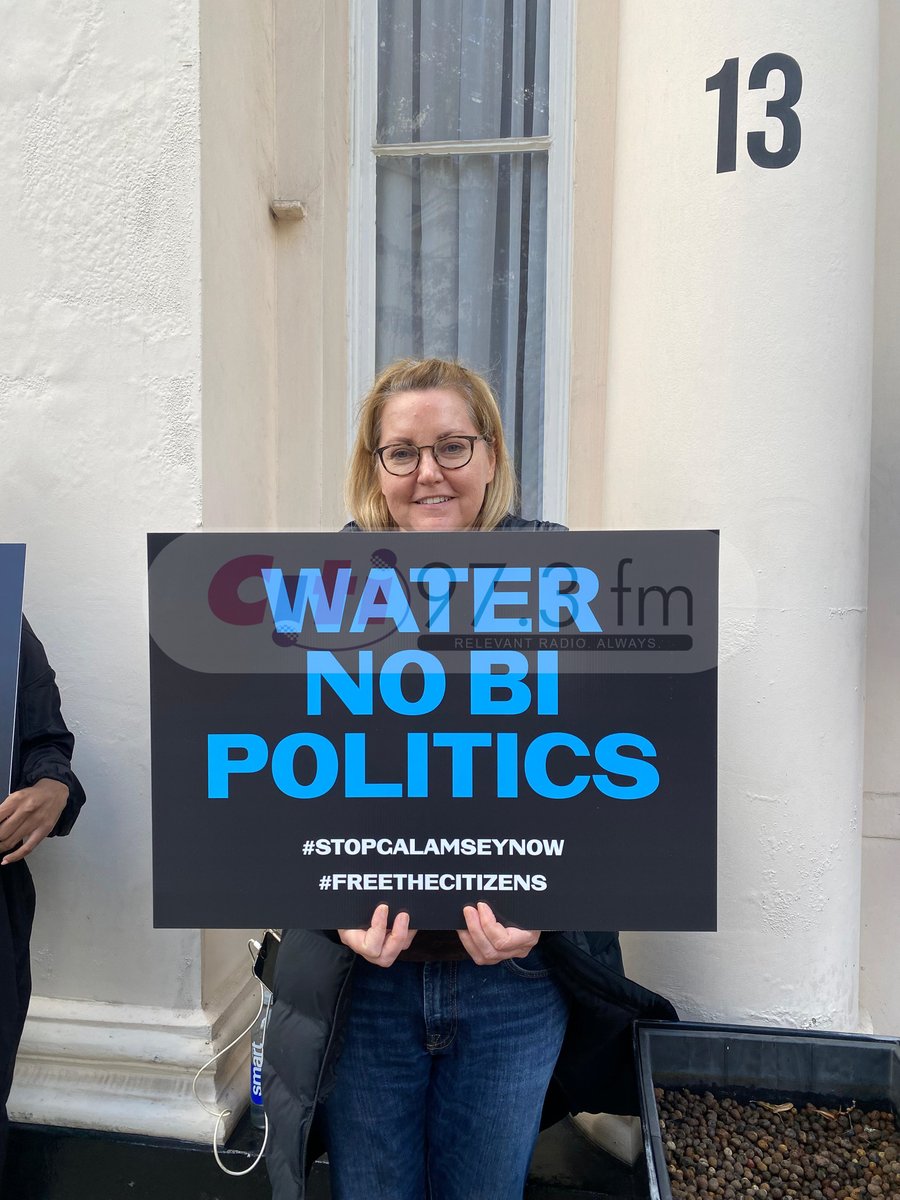 Citi973's tweet photo. ‘Water No Bi Politics'  

#StopGalamseyNow #IStandAgainstGalamsey #FreeTheCitizens https://t.co/R5CYz1qmoZ