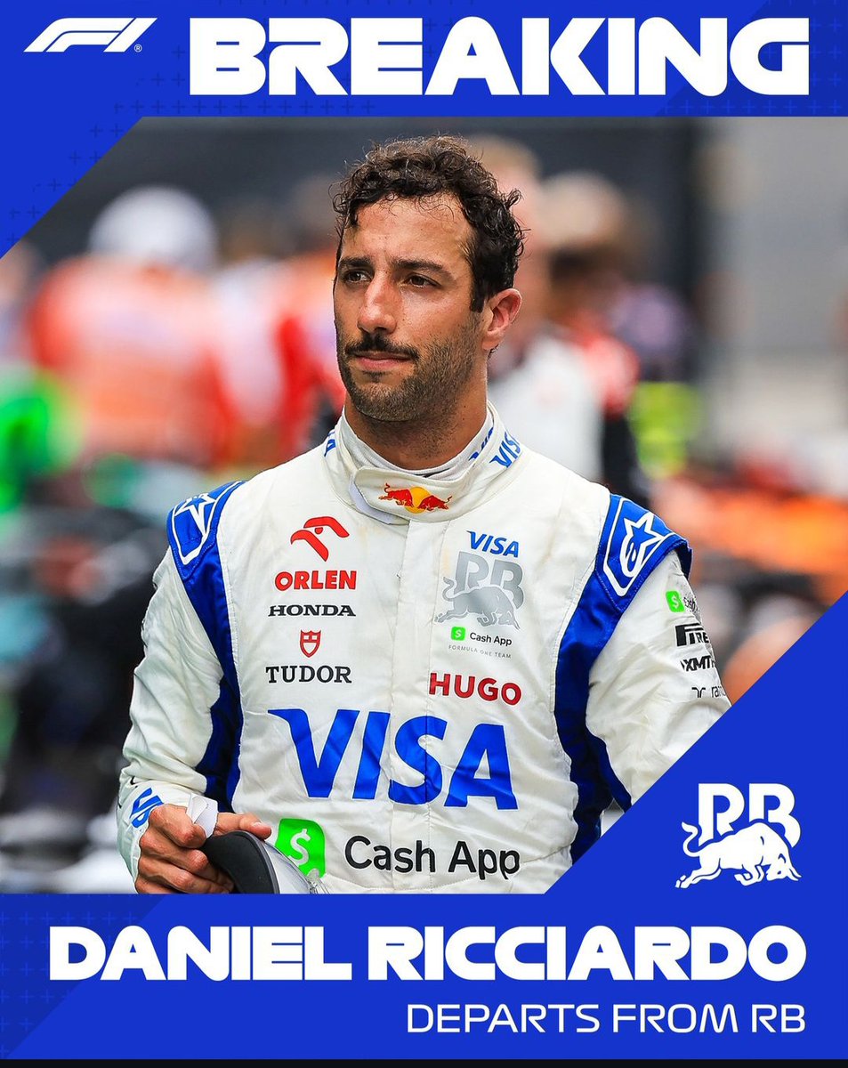 MorganFreakmanJ's tweet photo. Daniel Ricciardo's mid-season dismissal from the VCarb (sister Red Bull) team has been a personal blow for me—perhaps the most painful moment of the year. He was the driver who got me hooked on Formula 1 in the first place, and I know he had the same impact on countless others. https://t.co/Y0JQddA3a3