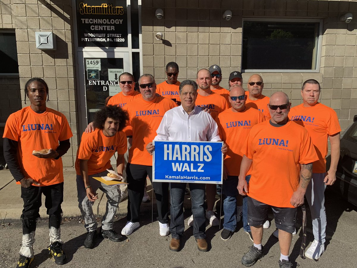 Laborers373's tweet image. Local 373 Volunteers working the phone bank today with the Allegheny-Fayette  County Labor Council and Senator Jay Costa.  #laborersrising #Harriswalz