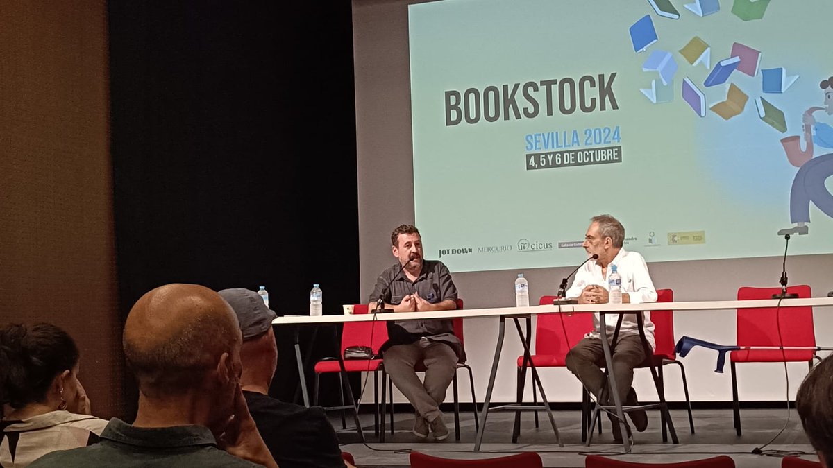 CICUS (@cicus_) on Twitter photo 📷 #Bookstock. Mario Cuenca Sandoval (<a href="/cuenca_sandoval/">MarioCuencaSandoval</a>) nos ha presentado su libro "Aurora Q", galardonado con el Premio Málaga de Novela. En el acto ha estado acompañado por <a href="/RiveroTaravillo/">Antonio Rivero Taravillo</a> 📷 #Bookstock. Mario Cuenca Sandoval (<a href="/cuenca_sandoval/">MarioCuencaSandoval</a>) nos ha presentado su libro "Aurora Q", galardonado con el Premio Málaga de Novela. En el acto ha estado acompañado por <a href="/RiveroTaravillo/">Antonio Rivero Taravillo</a>