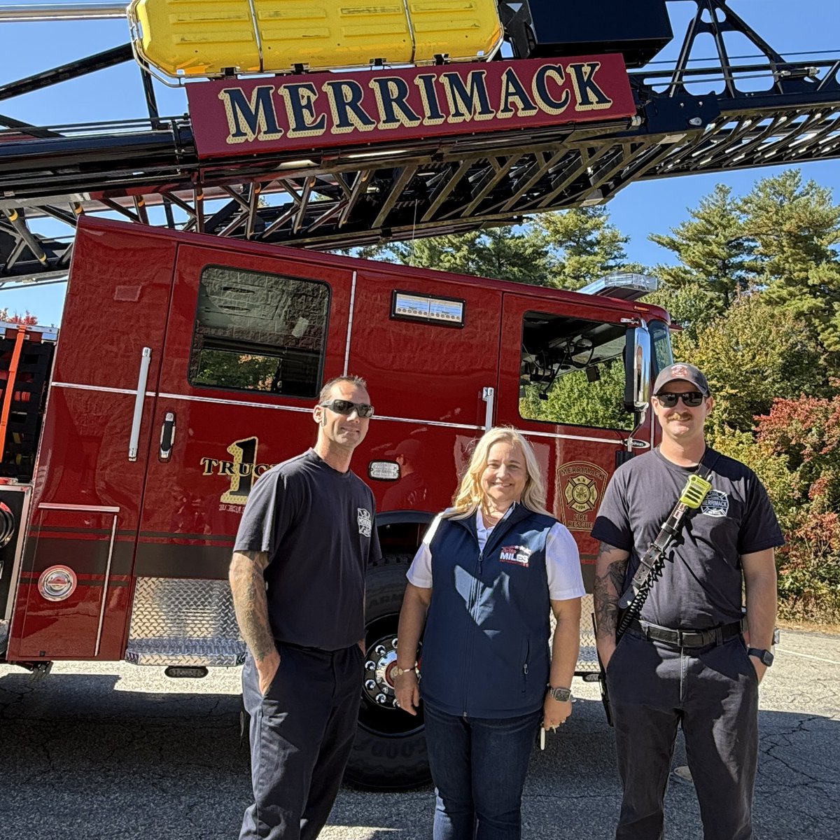 VoteJulieMiles (@votejuliemiles) on Twitter photo Love to see these brave working first responders and the new ladder Truck #1 at <a href="/Merrimackfire/">Merrimack NH Fire</a>. Nurses work hand in hand in the hospitals with our firefighters and EMS staff. <a href="/GOPHillsborough/">Hillsborough County NH GOP</a> <a href="/NHGOP/">New Hampshire Republican Party</a> Love to see these brave working first responders and the new ladder Truck #1 at <a href="/Merrimackfire/">Merrimack NH Fire</a>. Nurses work hand in hand in the hospitals with our firefighters and EMS staff. <a href="/GOPHillsborough/">Hillsborough County NH GOP</a> <a href="/NHGOP/">New Hampshire Republican Party</a>