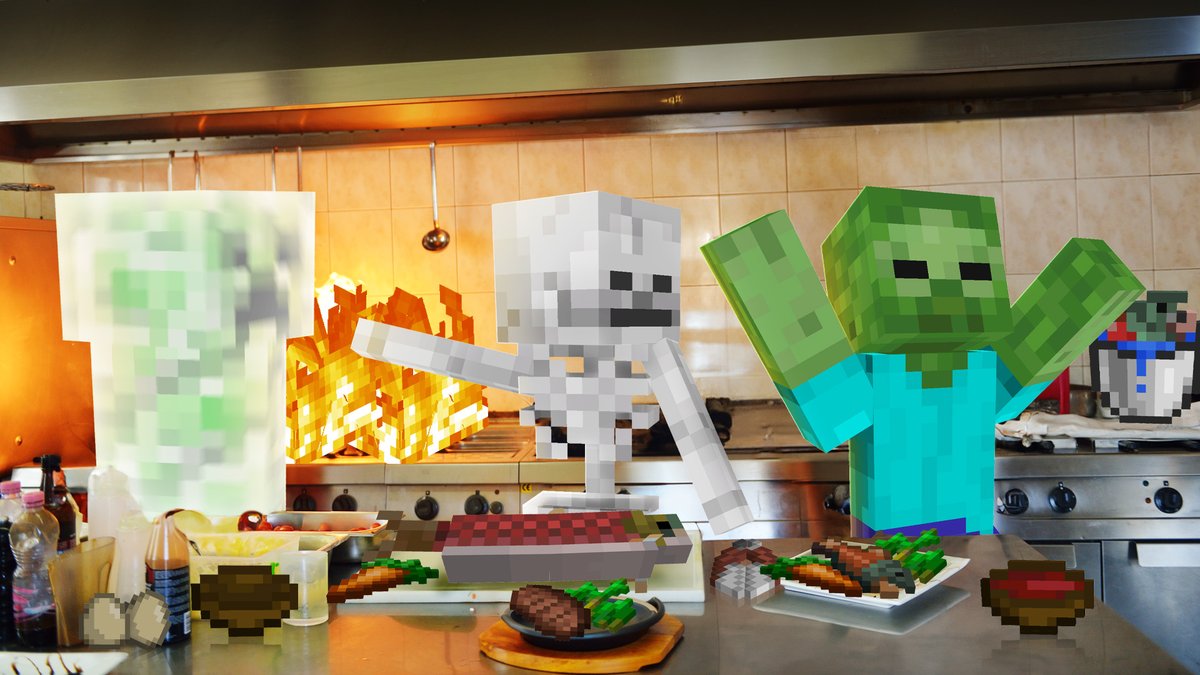 Minecraft's tweet photo. NO CHEF NO! https://t.co/5nlZi0nDrV