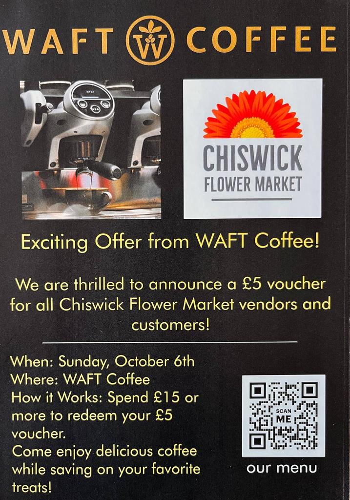 £5 voucher for Flower Market customers.