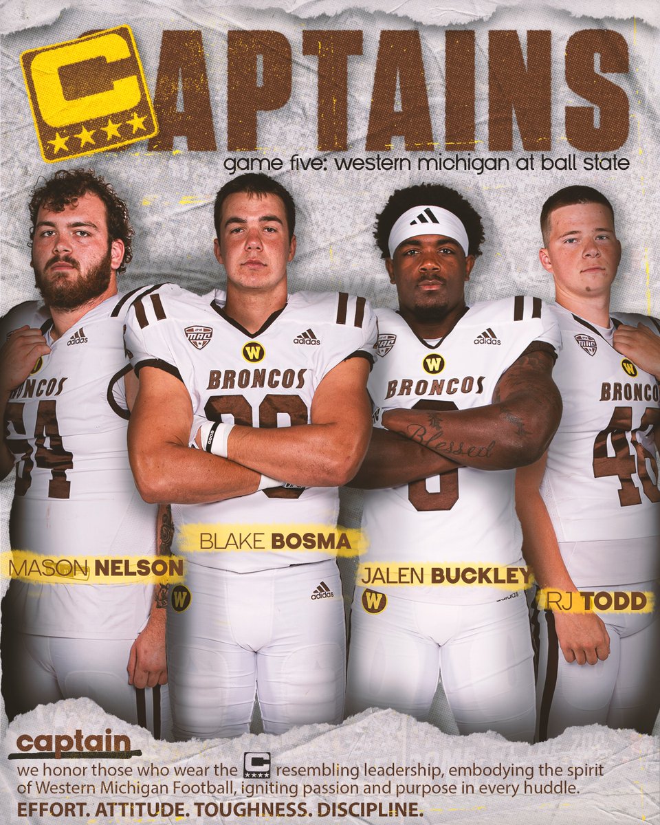 Western Michigan Football (@wmu_football) on Twitter photo Today's captains! Today's captains!