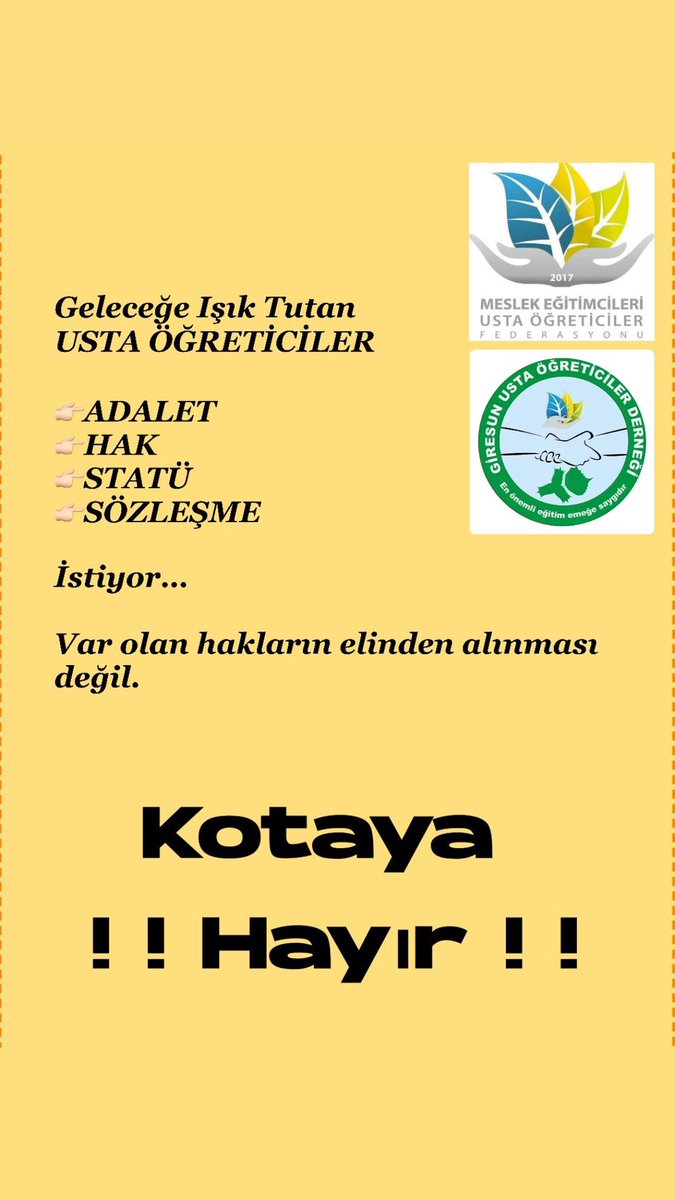 Secoobeyy (@sercankrman) on Twitter photo Sayın Cumhurbaşkanım Ustaöğreticiler ülkemizin ara elemanı ihtiyacının karşılanmasında görev yapan eğitimcilerdir. Usta öğreticilerin yokluğu gelecek yıllarda ülkemizi çıkmaza sürükleyecektir
<a href="/RTErdogan/">Recep Tayyip Erdoğan</a>
<a href="/dbdevletbahceli/">Devlet Bahçeli</a>
<a href="/Yusuf__Tekin/">Yusuf Tekin</a>
<a href="/TBMMresmi/">TBMM</a>
#MebUstasızOlmaz
#USTA_ÖĞRETİCİ Sayın Cumhurbaşkanım Ustaöğreticiler ülkemizin ara elemanı ihtiyacının karşılanmasında görev yapan eğitimcilerdir. Usta öğreticilerin yokluğu gelecek yıllarda ülkemizi çıkmaza sürükleyecektir
<a href="/RTErdogan/">Recep Tayyip Erdoğan</a>
<a href="/dbdevletbahceli/">Devlet Bahçeli</a>
<a href="/Yusuf__Tekin/">Yusuf Tekin</a>
<a href="/TBMMresmi/">TBMM</a>
#MebUstasızOlmaz
#USTA_ÖĞRETİCİ