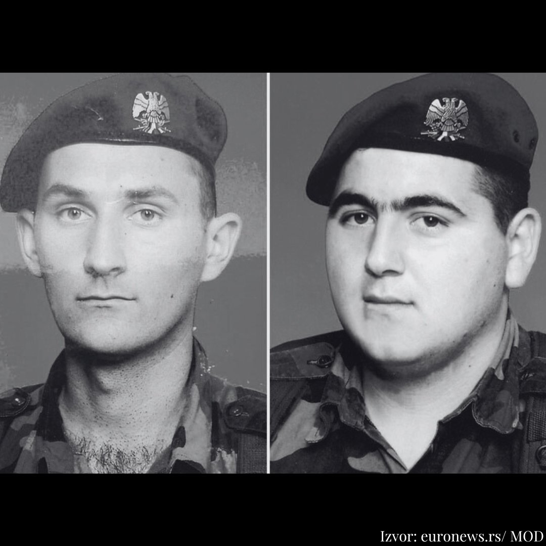 istinomer's tweet photo. ‼️Gardisti Vojske Srbije i Crne Gore Dragan Jakovljević i Dražen Milovanović na današnji dan pre 20 godina pronađeni su mrtvi ispred vojnog objekta "Karaš" na Topčideru.