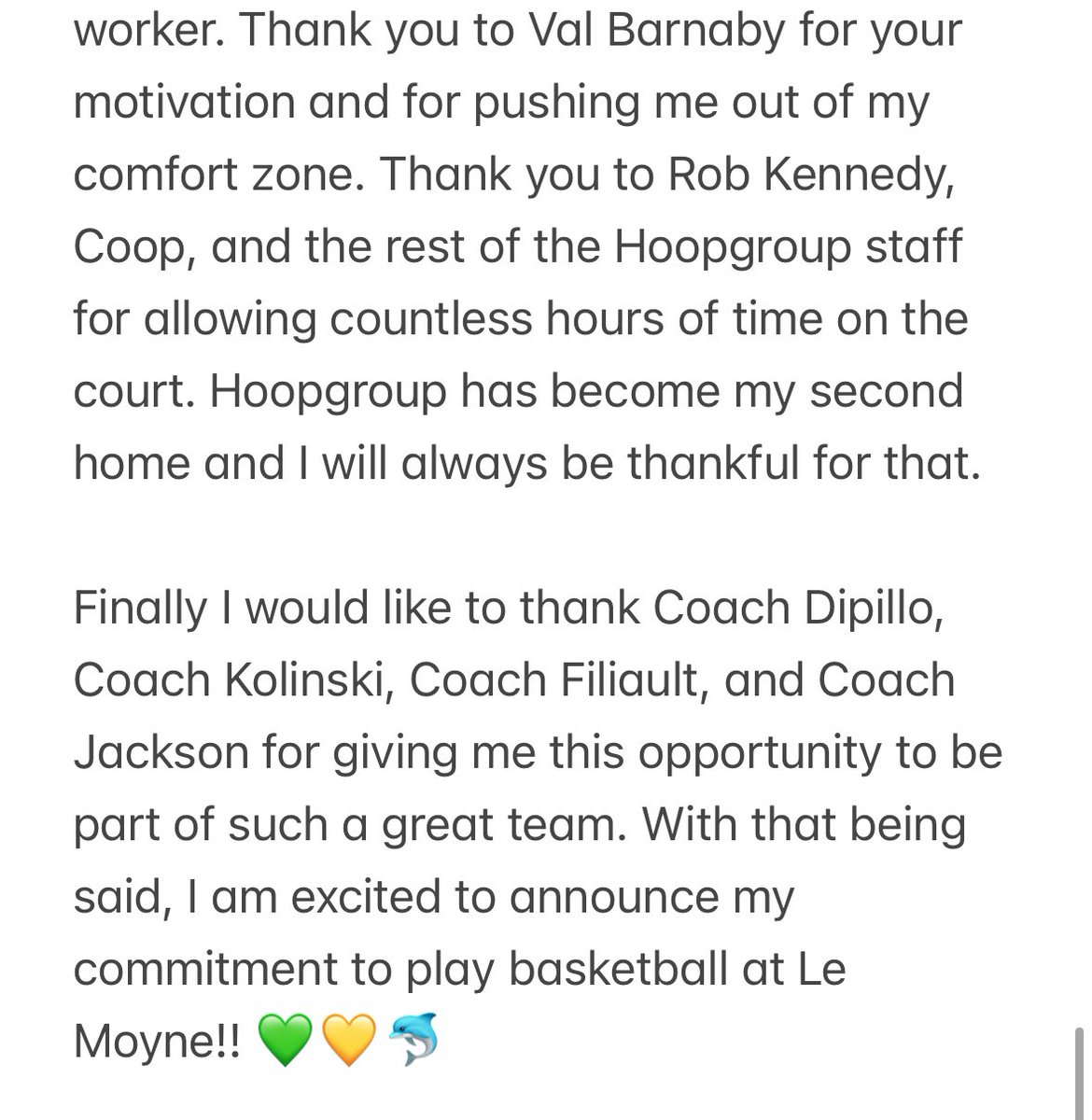 Committed!! 💚💛 <a href="/ShoreshotsGirls/">NJ Shoreshots Girls- HGSL</a> <a href="/TinyGreenNBS/">Coach Tiny Green</a> <a href="/LeMoyneWBB/">Le Moyne Women's Basketball</a>