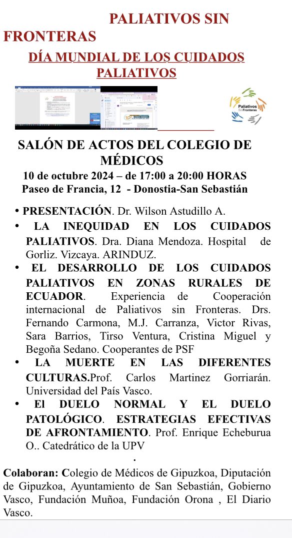 ‼️Os invitamos a la celebración #DIAMUNDIALCUIDADOSPALIATIVOS‼️presencial y online
👉Inscripción 👇

us06web.zoom.us/webinar/regist…