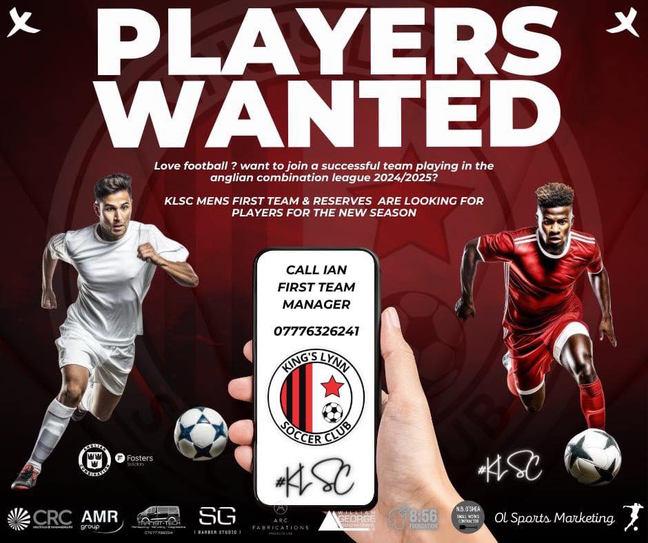 ❤️🖤⚽️KLSC RECRUITING⚽️🖤❤️

We are looking for experienced players across our Senior sides. 

Interested get in touch. ❤️🖤⚽️